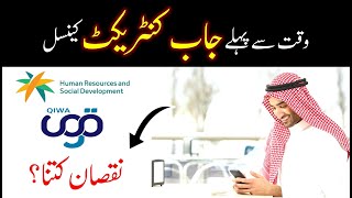 Job contract termination basic rules  Online qiwa job contract in saudi arabia  Saudi info [upl. by Haropizt]