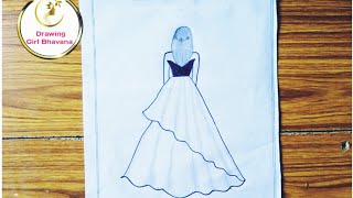 Backside girl drawing  Easy girl  step by step [upl. by Rufina]