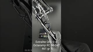 Extralite QRC 3 cranks with Octaramp RC 5034T chainrings 461 grams [upl. by Adnuhsal826]