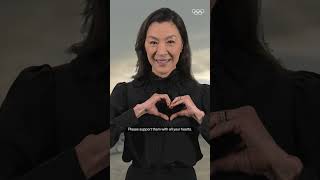 Please share your heart and support the Refugee Olympic Team Thank you Michelle Yeoh 🫶 [upl. by Namyh]