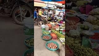 streetfood Vegetable Market Cambodia poipet border [upl. by Oidacra503]