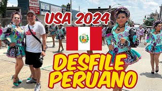 🇵🇪 DESFILE PERUANO en HARRISON  KEARNY  NEW JERSEY 2024 [upl. by Farleigh977]