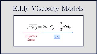 CFD Eddy Viscosity Models for RANS and LES [upl. by Derwon]