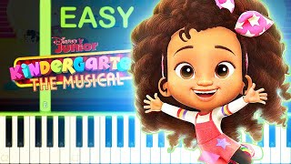 KINDERGARTEN THE MUSICAL THEME  EASY Piano Tutorial [upl. by Nomrej52]