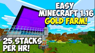 SIMPLE Minecraft 116 GOLD FARM TUTORIAL Minecraft Bedrock PS4XBOXSWITCHMCPE [upl. by Matuag296]