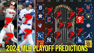 MLB Playoff Predictions  2024 FULL MLB Playoff Bracket Predictions [upl. by Drareg]