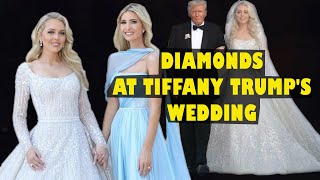 The brilliance of diamonds blinds the eyes chic jewelry at Tiffany Trumps wedding [upl. by Sabanrab63]