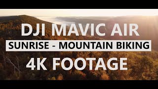 DJI Mavic Air Sunrise Mountain Biking Rothrock State Forest [upl. by Christabelle944]