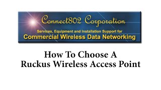 How To Choose A Ruckus Wireless Access Point [upl. by Mechling498]