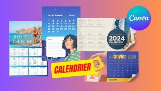 🔥CALENDRIER PERSONNALISE 2024 avec CANVA Méthode Facile et Rapide [upl. by Alegnaed]