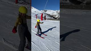 Remi sking Saint Lary Soulan France learner slopes [upl. by Anyel213]