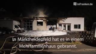 Feuer in Mehrfamilienhaus in Marktheidenfeld [upl. by Barraza]