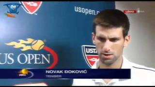 Novak Djokovic amp Ivan Ivanovic  US OPEN 2011 posle 12 finala sa Federerom [upl. by Jedidiah504]