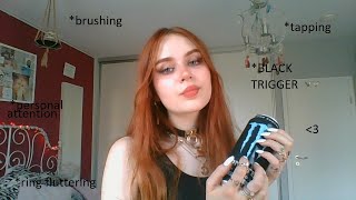 ASMR black triggers  personal attention brushing  ring fluttering mouthsounds germandeutsch [upl. by Airdna]