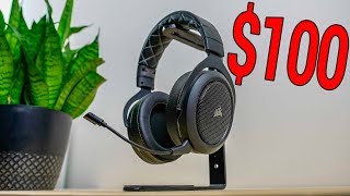 Best Wireless Gaming Headset Under 100  Corsair HS70 Review [upl. by Hannover368]