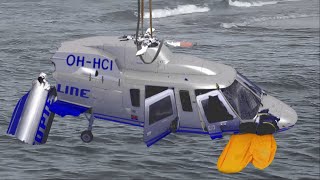 Copterline Crash  Sikorsky S76  Bay of Tallinn Estonia [upl. by Verine18]