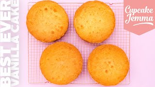 Best Ever Vanilla Sponge Cake Recipe  New amp Improved  Cupcake Jemma [upl. by Bohi]