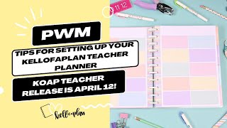 Tips for Setting Up Your Kellofaplan Teacher Planner [upl. by Anital]