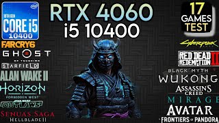 RTX 4060  I5 10400 amp 24GB Ram  Test In 17 Games In 2024 [upl. by Nortyad771]