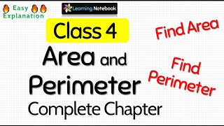 Class 4 Area and Perimeter Complete Chapter [upl. by Nyvlem]