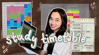 How to make a REVISION TIMETABLE for exams and stick to it  simple effective [upl. by Meekyh31]