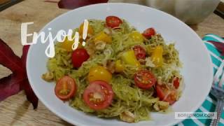 Pesto Spaghetti Squash Recipe [upl. by Hannie]