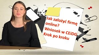 Jak założyć firmę przez internet Wniosek krok po kroku [upl. by Akers]