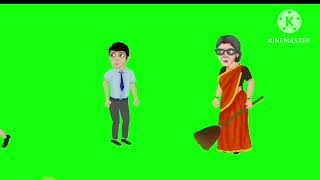 Raju School jabona Dadu ke bolchi Ami School jao na cartoon green screenjioTV [upl. by Shanan]