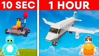 10 Seconds vs 1 Hour AIRCRAFT HOUSE Build Challenge in LEGO Fortnite Star Wars [upl. by Einhpets]