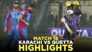 PSL 9  Full Highlights  Karachi Kings vs Quetta Gladiators  Match 16  M2A1A [upl. by Hays]