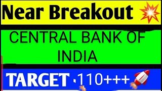 CENTRAL BANK OF INDIA SHARE LATEST NEWS TODAY CENTRAL BANK SHARE TARGETCENTRAL BANK ANALYSIS [upl. by Nilloc]