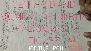 Centroid and moment of inertia of a composite figure about centroidal axis IOETUPOUPU [upl. by Sakiv]