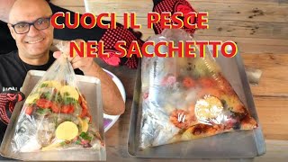 Pesce in Sacchetto con Patate ricetta del pesce al forno nel sacchetto SENZA SPORCARE NIENTE [upl. by Aivul]