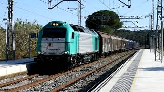 12092019 Captures de trens per Girona i Sant Jordi Desvalls [upl. by Nifled]