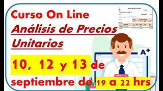 Curso Análisis de precios Unitarios [upl. by Littell752]