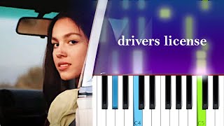 Olivia Rodrigo  drivers license  Piano Tutorial [upl. by Gifford]