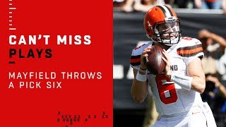 Baker Mayfield Tosses an Early Pick 6 [upl. by Bisset]