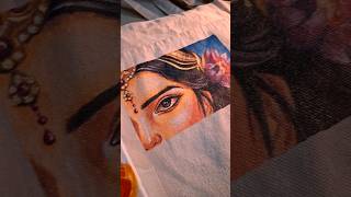 Tote Bag Painting♥️✨️🖌 PART 1 painting acrylicpainting totebag artshorts artist art radha [upl. by Andaira]