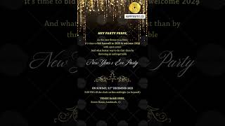 New Year Party Invitation Video  New Years Eve Party Invite  91 887979 4909 [upl. by Purpura]