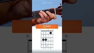 How to play Csus4 Chord on Guitar Shorts [upl. by Clapper]