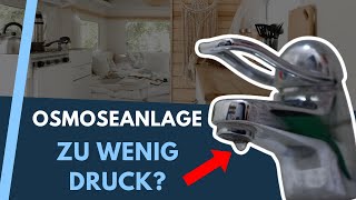 Die Osmoseanlage hat zu wenig Druck daran kann es liegen  Osmoseanlage Druck erhöhen [upl. by Ardnuaek]