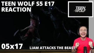 TEEN WOLF S5 E17 A CREDIBLE THREAT REACTION 5x17 LIAM ATTACKS THE BEAST AND MALIA FACES HER MOTHER [upl. by Gaultiero967]