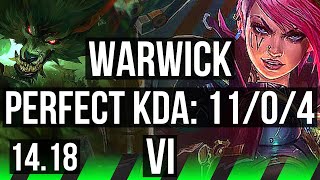 WARWICK vs VI JGL  1104 68 winrate Legendary  EUW Master  1418 [upl. by Lynus]