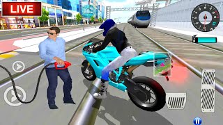 3D Driving Class  Bullet Train Vs Motorbike2  Best Motorcycle Game 2024 [upl. by Niotna96]