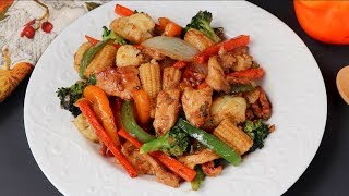 চাইনিজ চিকেন এন্ড ভেজিটেবল স্ট্যার ফ্রাই  Chicken amp Veggie Stir Fry  Bangla Vegetable Recipe [upl. by Chrotoem]