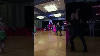 American Rhythm East Coast Swing dancing at a ballroom competition [upl. by Mayhew]