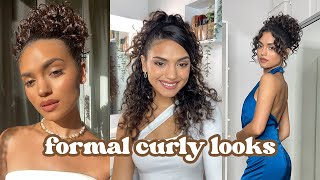 Curly hairstyles for formal occasions Tutorials [upl. by Elockin]