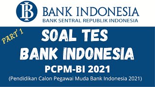 SOAL PCPM Bank Indonesia  SOAL TPD amp POF  PART 1 [upl. by Eikkin]