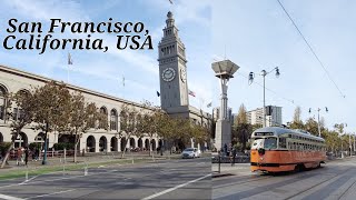 4K Walking Embarcadero San Francisco California USA December 2023 [upl. by Aisinut]