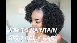 How To Maintain Afro Coily Hair  Queen Weave Beauty  Ify Yvonne [upl. by Narahs]